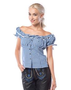 Modra in bela majica Oktoberfest za ženske