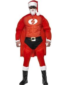 Fato de Super Pai Natal musculoso