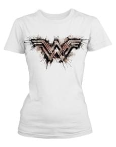 T-shirt de Wonder Woman Splatter Logo para mulher