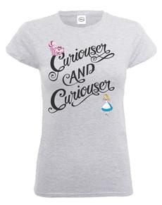 T-shirt de Alice no País das Maravilhas Curiouser & Curiouser para mulher