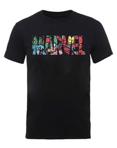 Camiseta de Marvel Comics Logo Personajes