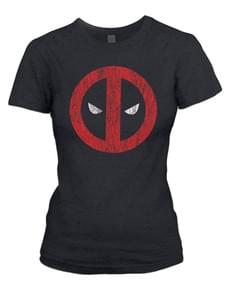 T-shirt de Deadpool Cracked Logo para mulher