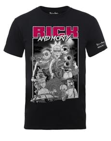 Maglietta Rick e Morty Guns nera