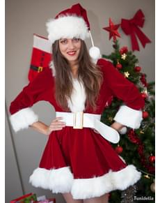 Sexy Weihnachtsfrau Kostüm für Damen Deluxe