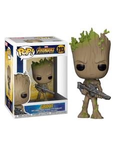 Funko POP! Bobble: Groot adolescente con arma - Los Vengadores: Infinity War