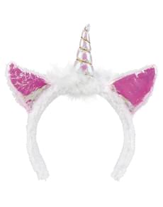 Einhorn Diadem weiß für Damen