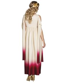 White and pink Greek goddess costume for women