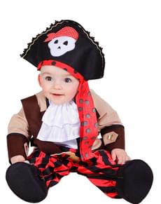 Fato de pirata vermelho para bebé