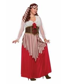 Lustiges Piratin Kostüm für Damen in großer Größe