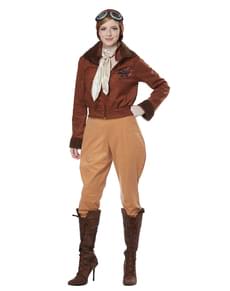 Fato de aviadora clássica para mulher