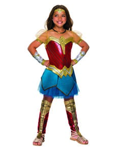 Wonder Woman Kostüm premium für Mädchen - Liga der Gerechten