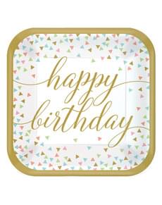 18 store tillykke med fødselsdagen tallerkner