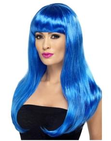 Pruik blauw sexy