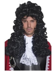 Peluca larga y rizada de capitán pirata