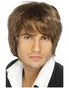 Paruka člen boybandu krátká hnědá