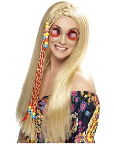 Peruca de hippie loira