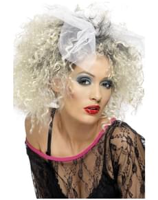 Peluca salvaje de los 80 rubia