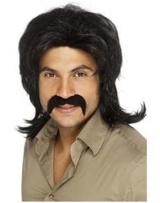 70年代レトロブラックウィッグ