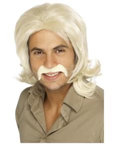 Peluca retro de los 70 rubia