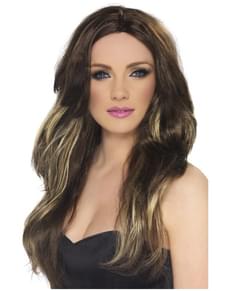 Brown Wig with Blonde Highlights for Women
