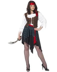 Fato de mulher pirata clássica