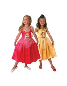 Costume di Aurora e Belle double face per bambina