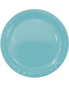 8 Light Blue Plates (23cm) - Basic Colours Line