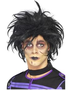 Psykopat Peruk Svart