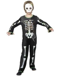 Costume scheletro con ragno da brividi per bambino