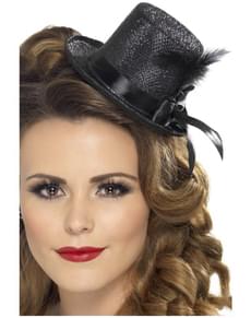 Mini cappello a cilindro nero