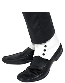 White leggins with black buttons