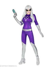 Déguisement alien violet femme