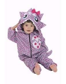 Costum de dinozaur pink pentru bebeluși