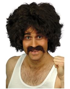 Retro peruk och mustasch Vuxen