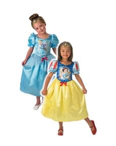 Costume di Cenerentola e Biancaneve double face per bambina