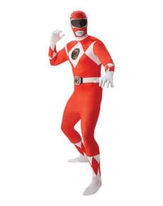 Disfraz de Power Ranger rojo segunda piel para hombre - Power Rangers Mighty Morphin