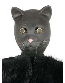 Máscara de gato negro para adulto