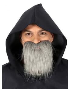 Middel lange grijze oude baard voor mannen