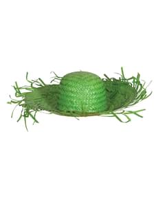 Sombrero de espantapájaros verde para adulto