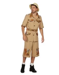 Beige safari kostyme til menn