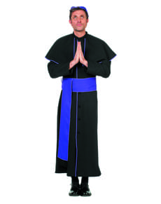 Black bishop costume for men