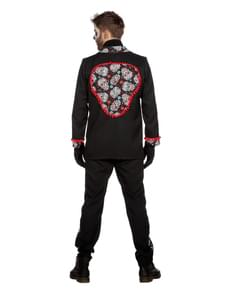 Svart Day of the Dead kostyme til menn