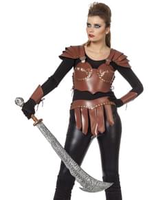 Costum de Războinic viking auriu pentru femeie