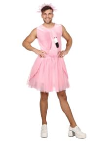 Disfraz de flamenco rosa para hombre