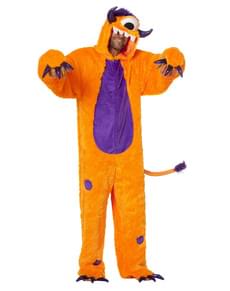 Oranje cyclops monster kostuum voor volwassenen