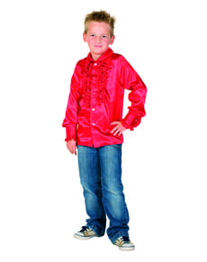 Красная 70-х годов диско-рубашка для детей