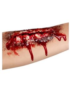 Deep cut open wound