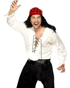 Camisa de pirata branca para homem
