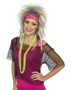 Black mesh 80s style t-shirt