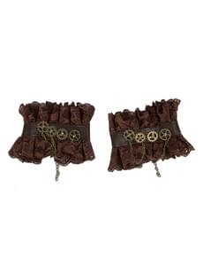 Steampunk karszalagok fogaskerekekkel felnőtteknek